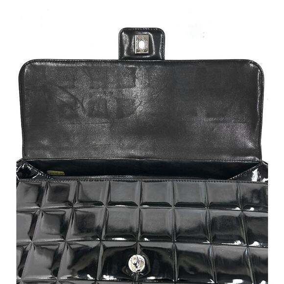 CHANEL Black Patent Briefcase Bag A-A24125 - Picture 10 of 11
